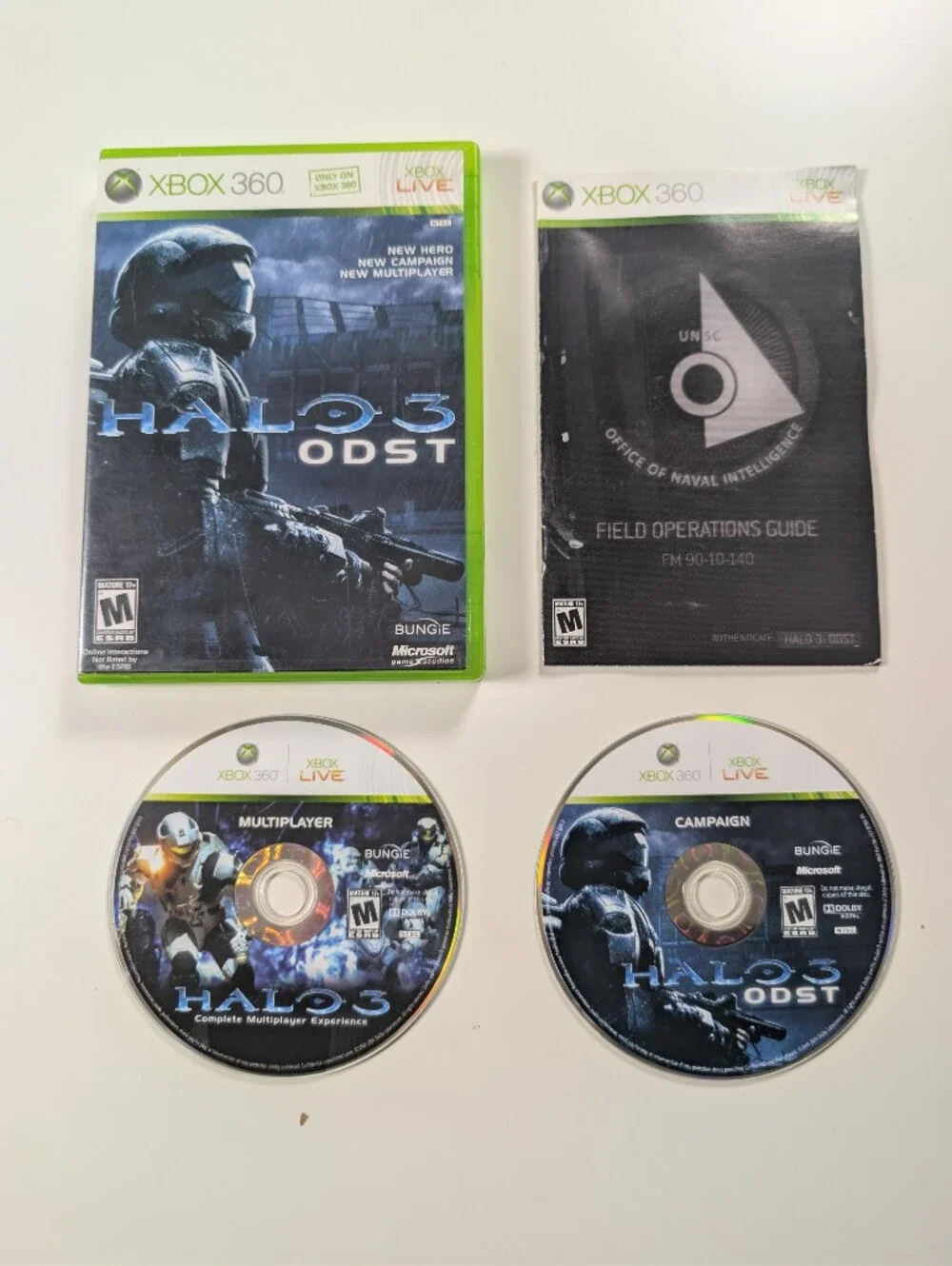 Halo 3 ODST Xbox 360 2-Disc Game Complete With Manual
